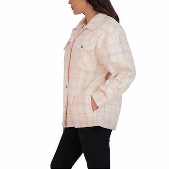 Pink and Yellow Utility Jacket with Relaxed Fit - Picture 4 of 7